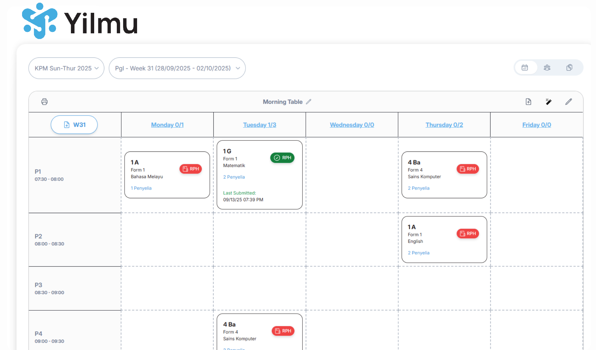 Yilmu Teacher Dashboard